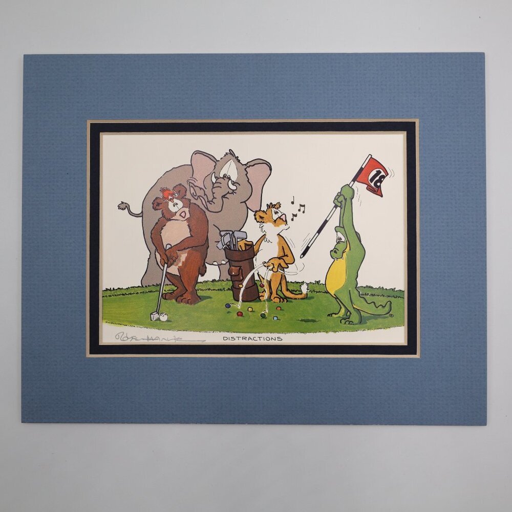 Robert‎ Marble "Distractions" Golf Matted 8x10 Signed Print